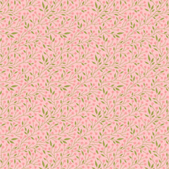 Sunshine And Chamomile Pink Berry Thicket Yardage by Lori Woods for Poppie Cotton Fabrics