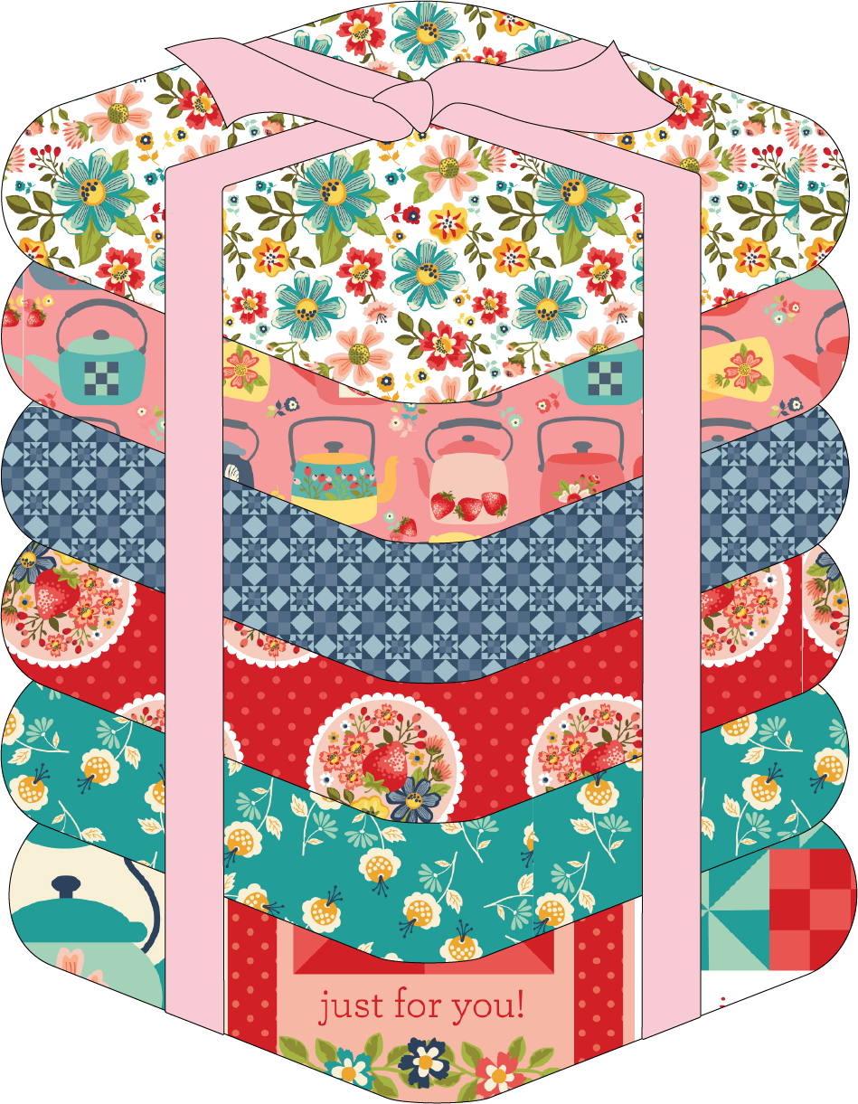 Betsy's Sewing Kit One Yard Bundle by Lori Woods for Poppie Cotton Fabrics