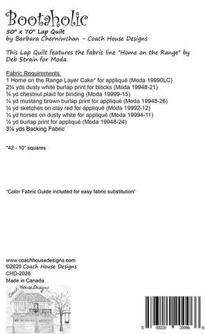 Bootaholic Quilt Pattern by Coach House Designs