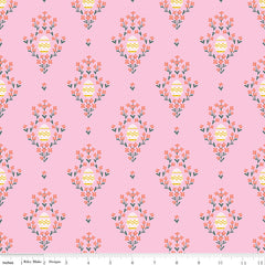 Easter Egg Hunt Pink Eggs Yardage by Natalia Juan Abello for Riley Blake Designs