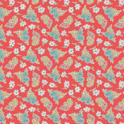 Stitch Cayenne Floral Yardage by Lori Holt for Riley Blake Designs