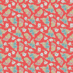 Stitch Cayenne Floral Yardage by Lori Holt for Riley Blake Designs