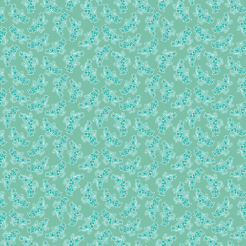 BOLT END 35" Stitch Seaglass Bouquet Yardage by Lori Holt for Riley Blake Designs