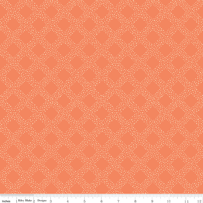 Harmony Salmon Lattice Yardage by Melissa Lee for Riley Blake Designs