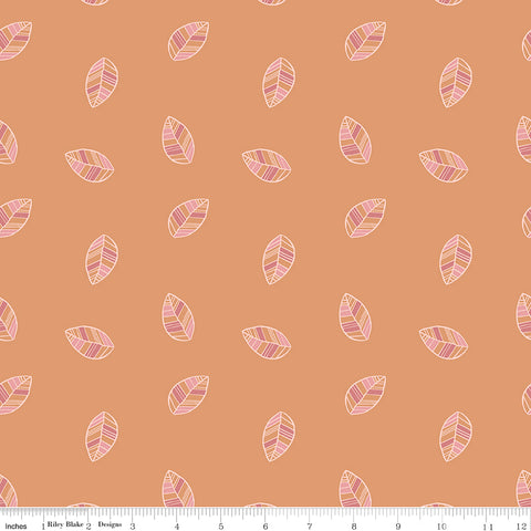 BOLT END 17" Beneath The Western Sky Orange Leaves Yardage by Gracey Larson for Riley Blake Designs