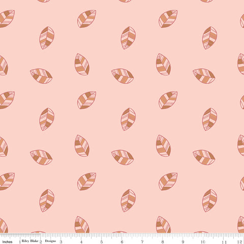 BOLT END 39" Beneath The Western Sky Pink Leaves Yardage by Gracey Larson for Riley Blake Designs