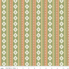 Beneath The Western Sky Green Stripes Yardage by Gracey Larson for Riley Blake Designs