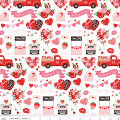 Falling In Love White Main Yardage by Dani Mogstad for Riley Blake Designs