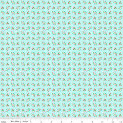 Quilt Fair Aqua Ditzy Yardage by Tasha Noel for Riley Blake Designs