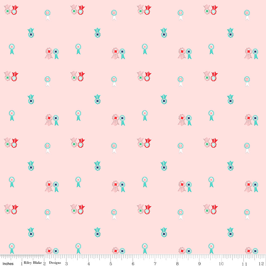 Quilt Fair Pink Ribbons Yardage by Tasha Noel for Riley Blake Designs