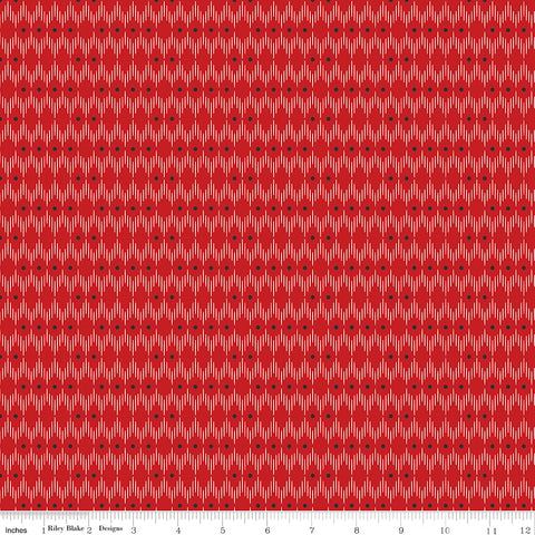 Into The Woods Red Line Dot Yardage by Lori Whitlock for Riley Blake Designs