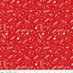 Into The Woods Red Crazy Arrows Yardage by Lori Whitlock for Riley Blake Designs