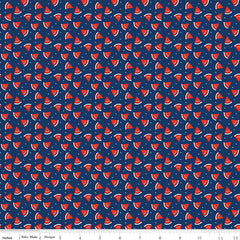 Red White & Bang! Navy Watermelon Yardage by Sandy Gervais for Riley Blake Designs