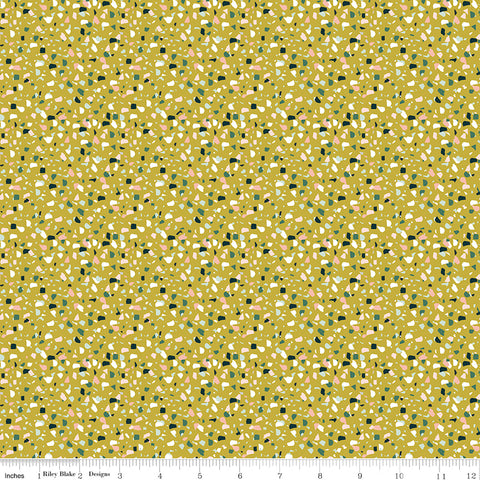 Hibiscus Citron Confetti Yardage by Simple Simon and Co. for Riley Blake Designs