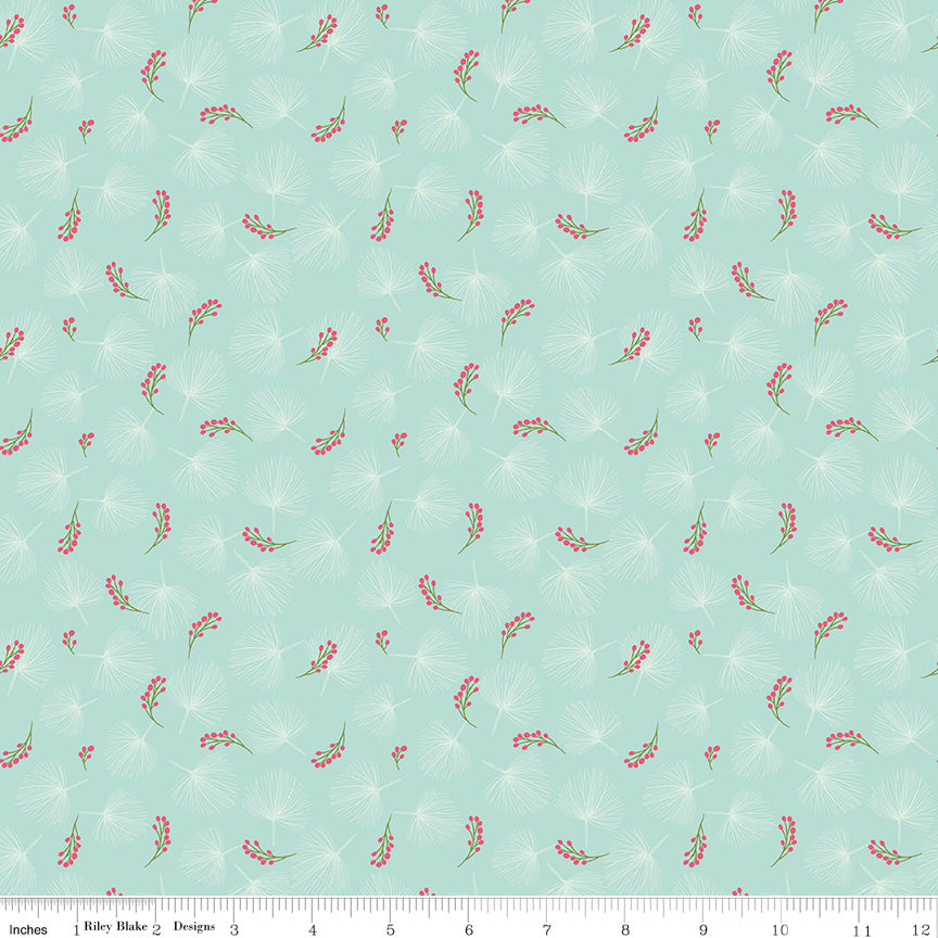 Enchanted Meadow Songbird Pine Needles Yardage by Beverly McCullough for Riley Blake Designs