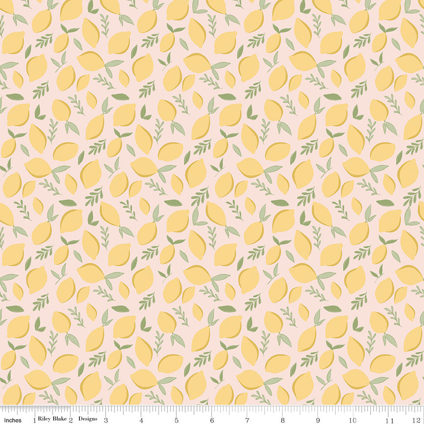 Daybreak Blush Lemons Yardage by Fran Gulick for Riley Blake Designs