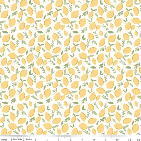 Daybreak Cream Lemons Yardage by Fran Gulick for Riley Blake Designs