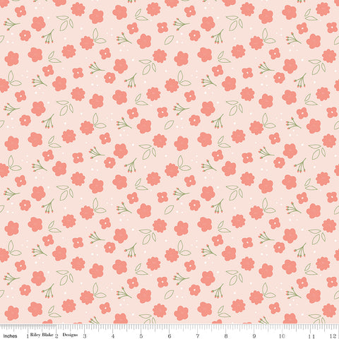 Daybreak Blush Flowers Yardage by Fran Gulick for Riley Blake Designs