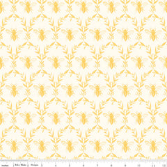 Honey Bee Parchment Damask yardage by My Mind's Eye for Riley Blake Designs