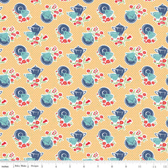 Cook Book Daisy Dishes Yardage by Lori Holt for Riley Blake Designs