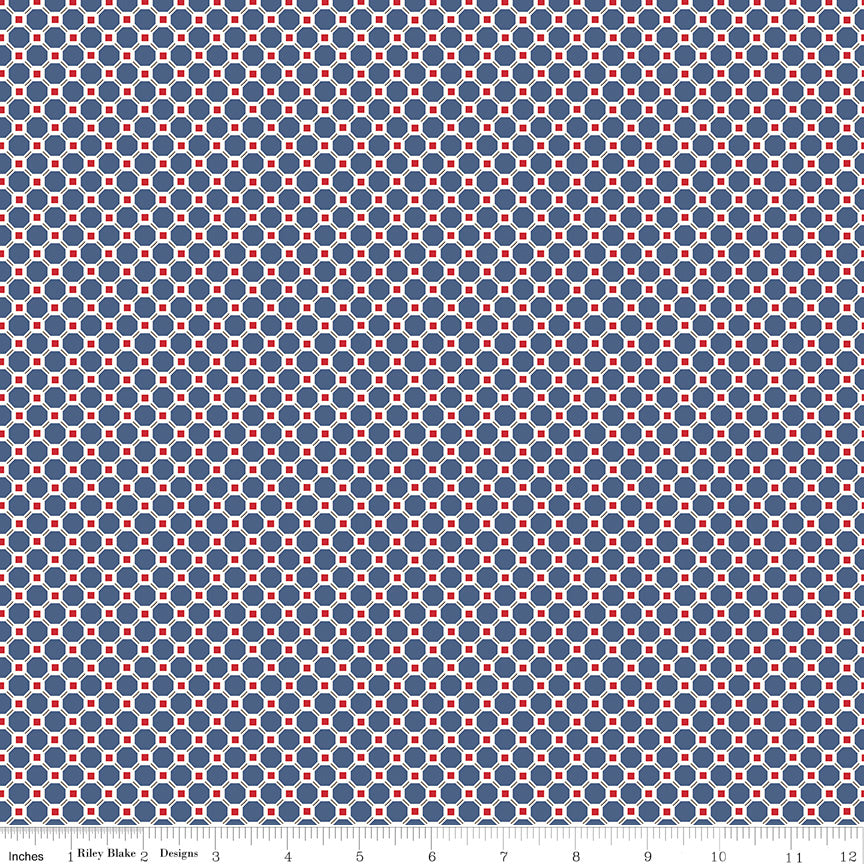 Cook Book Denim Kitchen Tile Yardage by Lori Holt for Riley Blake Designs