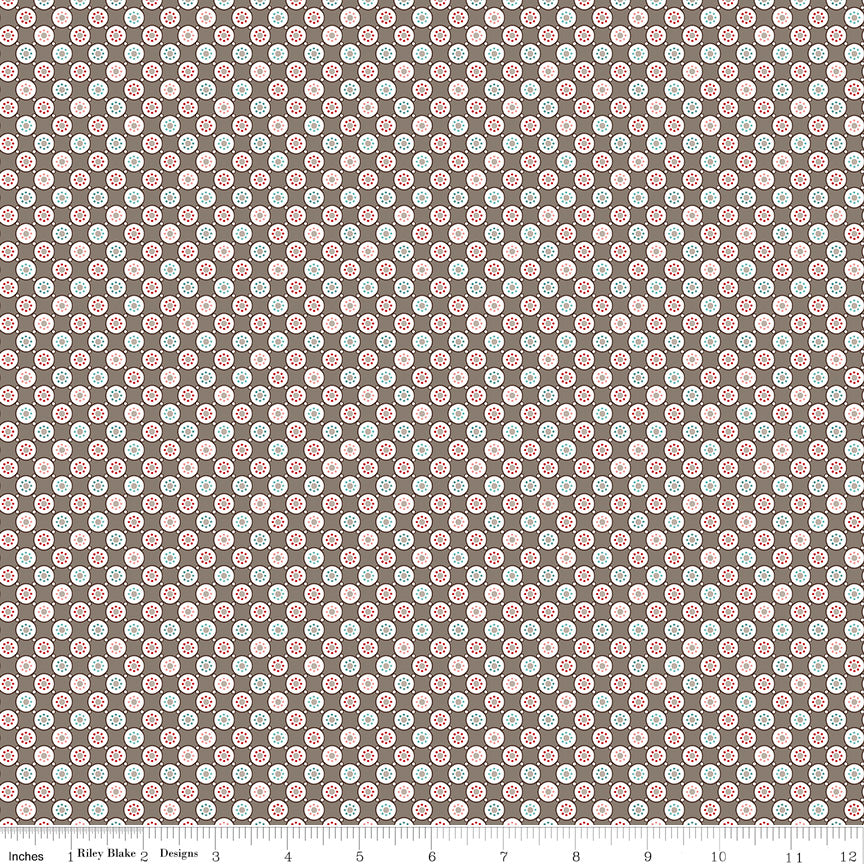 Cook Book Pebble Bubbles Yardage by Lori Holt for Riley Blake Designs