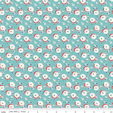 Cook Book Cottage Mums Yardage by Lori Holt for Riley Blake Designs