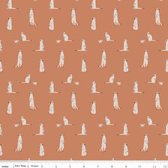 The Waterhole Rust Meerkat Yardage by Gabrielle Neil Design for Riley Blake Designs