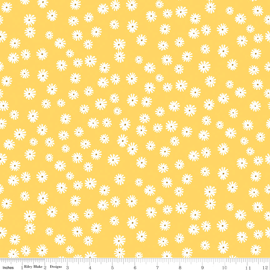 Flower Garden Yellow Daisies Yardage by Echo Park Paper Co. for Riley Blake Designs