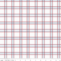 American Dream Off White Plaid Yardage by Dani Mogstad for Riley Blake Designs