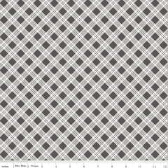 Bee Plaids Steel Scarecrow Yardage by Lori Holt for Riley Blake Designs