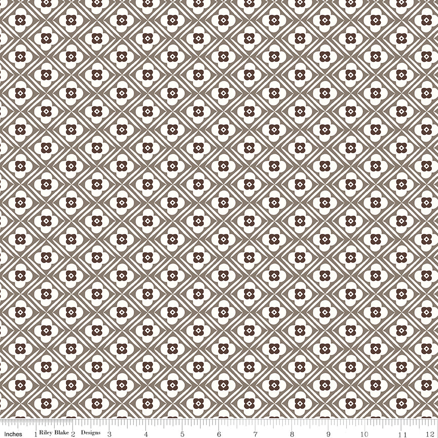 Bee Plaids Steel Hugs Yardage by Lori Holt for Riley Blake Designs