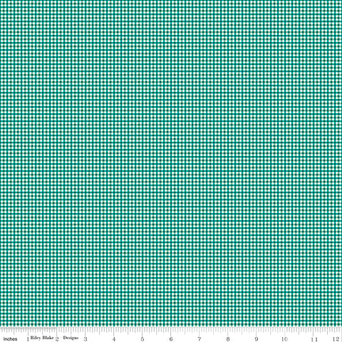 Bee Plaids Jade Harvest Yardage by Lori Holt for Riley Blake Designs