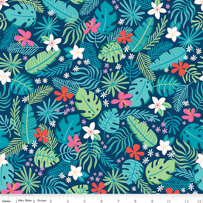 Sunshine Blvd Navy Main Yardage by Amber Kemp-Gerstel for Riley Blake Designs