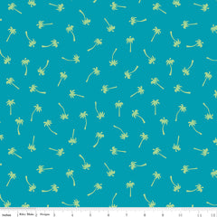Sunshine Blvd Teal Palm Trees Yardage by Amber Kemp-Gerstel for Riley Blake Designs