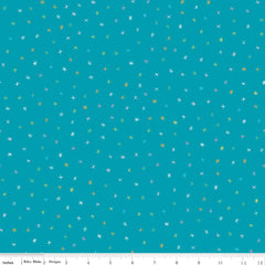 Sunshine Blvd Teal Sparkles Yardage by Amber Kemp-Gerstel for Riley Blake Designs