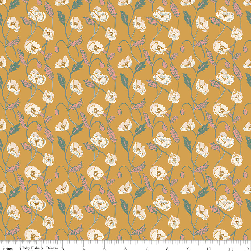 Elegance Gold Ethereal Yardage by Corinne Wells for Riley Blake Designs