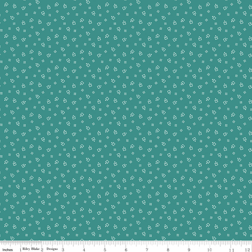 Prairie Teal Mercantile Yardage by Lori Holt for Riley Blake Designs