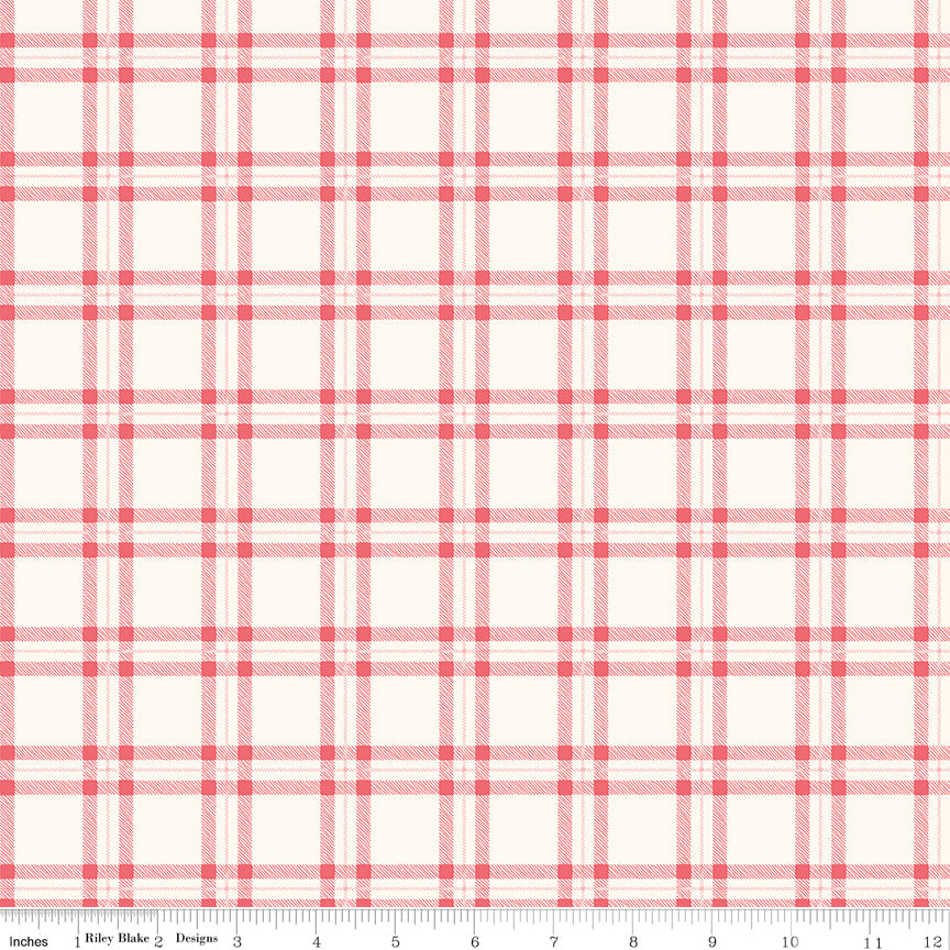Glamp Camp Cream Glamp Camp Plaid Yardage by My Mind's Eye for Riley Blake Designs