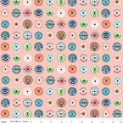 Sew Much Fun Pink Spool Toppers Yardage by Echo Park Paper for Riley Blake Designs