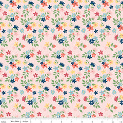 Sew Much Fun Pink Floral Yardage by Echo Park Paper for Riley Blake Designs