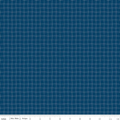 Sew Much Fun Navy Grid Yardage by Echo Park Paper for Riley Blake Designs