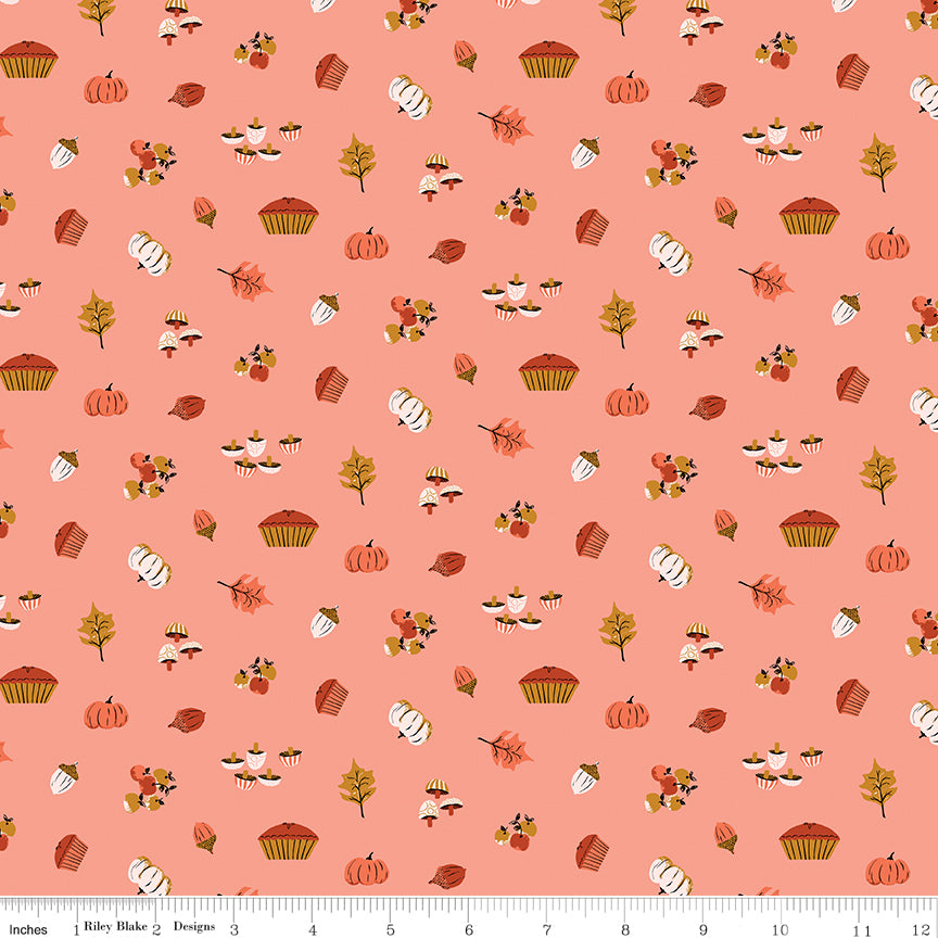 Maple Coral Harvest Yardage by Gabrielle Neil Design for Riley Blake Designs