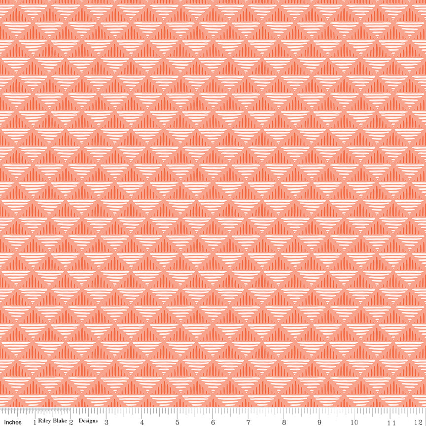 Maple Coral Geo Yardage by Gabrielle Neil Design for Riley Blake Designs