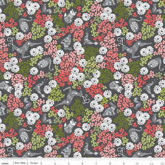 Fable Charcoal Fauna Yardage by Jill Finley for Riley Blake Designs
