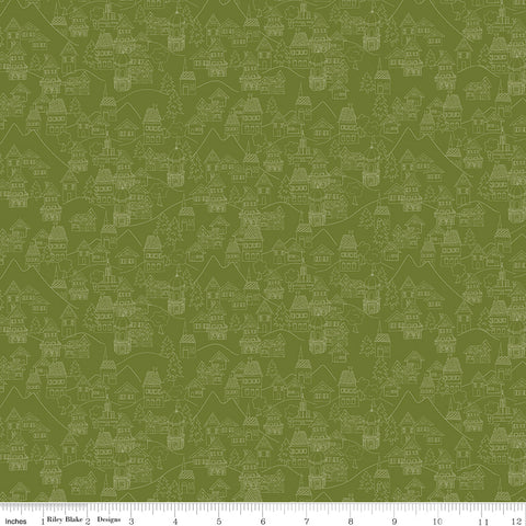 Fable Olive Village Yardage by Jill Finley for Riley Blake Designs