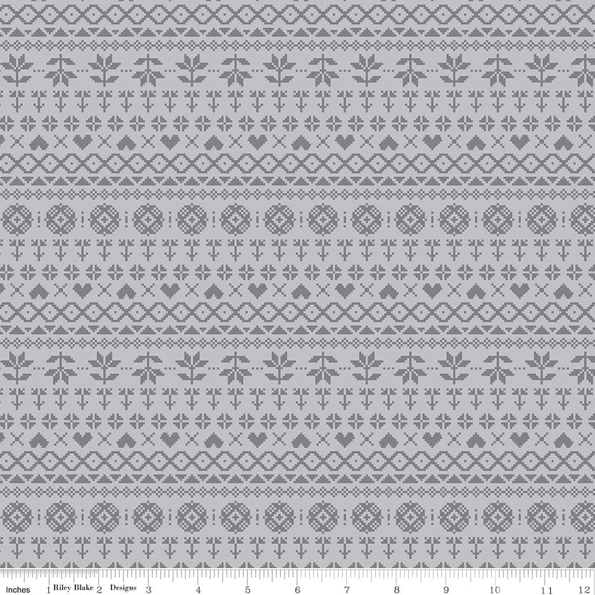 Fable Gray Knit Yardage by Jill Finley for Riley Blake Designs
