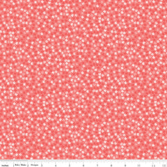 Fable Coral Tiny Blooms Yardage by Jill Finley for Riley Blake Designs