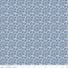 With A Flourish Denim Leaves Yardage by Simple Simon and Co. for Riley Blake Designs