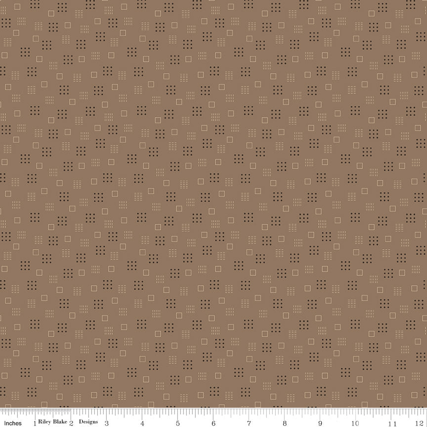 Calico Chestnut Squares Yardage by Lori Holt for Riley Blake Designs